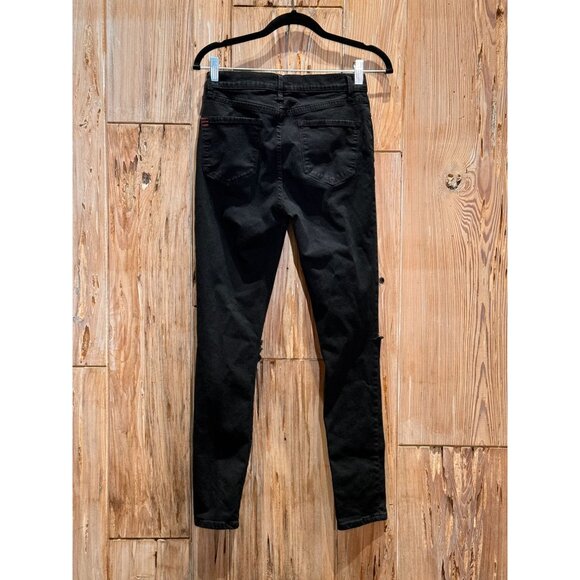 BDG Womens 26X28 Twig High-Rise Black Distressed Jeans Rocker Style Denim Urban - Picture 2 of 8